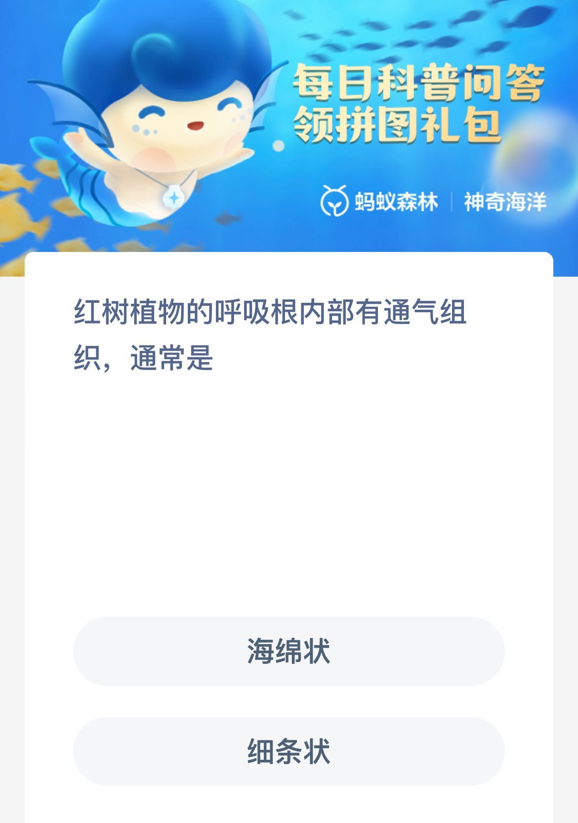 《支付宝》11月15日神奇海洋科普最新答案