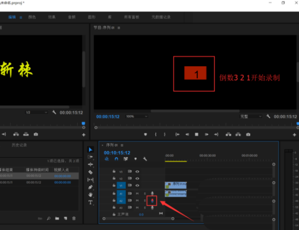 《premiere》如何使用录音轨道