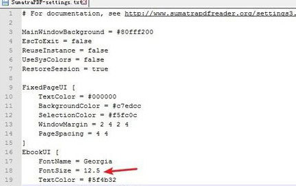 SumatraPDF如何调节字体大小